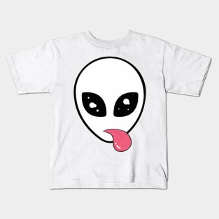 Alien Showing Tongue Kids T-Shirt